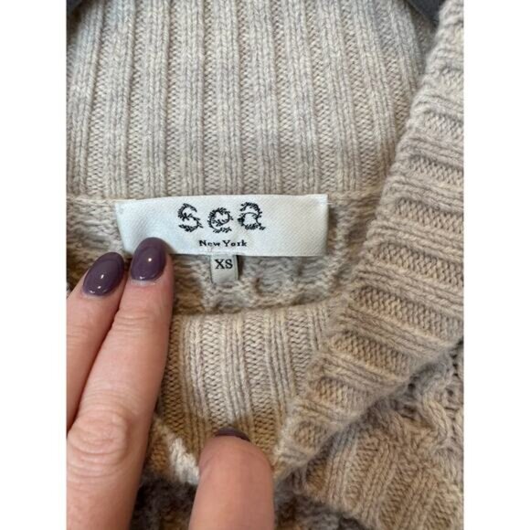 SEA New York juliette cable knit sweater XS - Picture 4 of 7